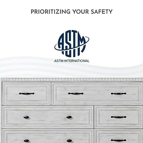 Evolur baby girls Modern Evolur Madison Double Dresser in Antique Grey Mist, Antique Grey Mist, 34.3x20.4x54 Inch Pack of 1 US