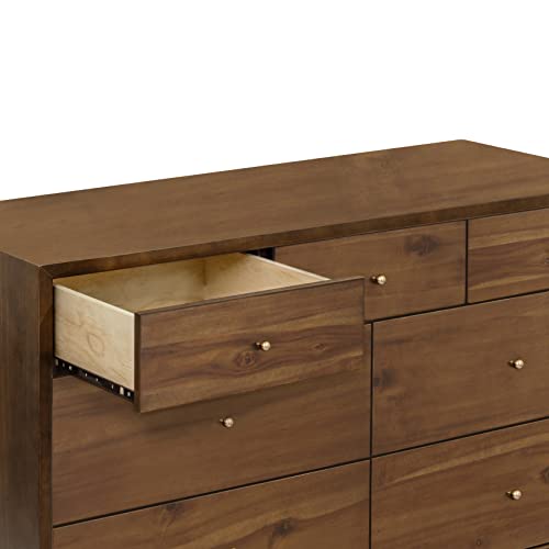 Babyletto Palma 7-Drawer Assembled Double Dresser in Natural Walnut, Greenguard Gold Certified