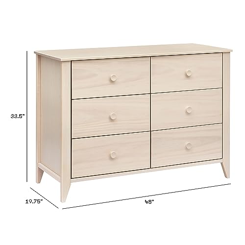 Babyletto Sprout 6-Drawer Double Dresser, Full, Washed Natural