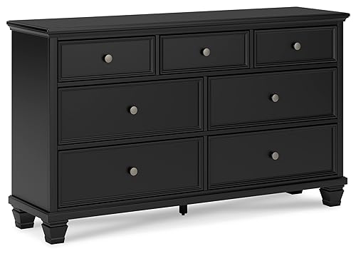 Signature Design by Ashley Lanolee Traditional 7 Drawer Dresser for Bedroom, Black