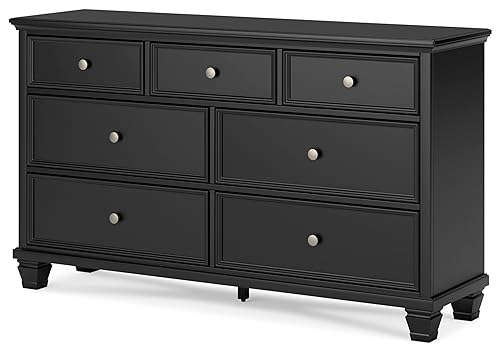 Signature Design by Ashley Lanolee Traditional 7 Drawer Dresser for Bedroom, Black