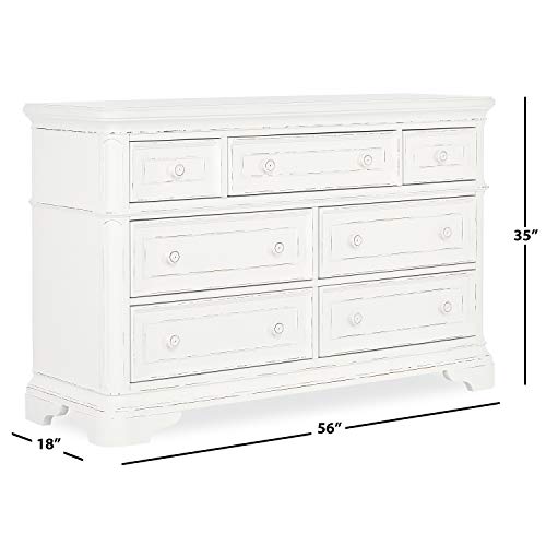 Evolur Signature Westbury Double Dresser in Aged White