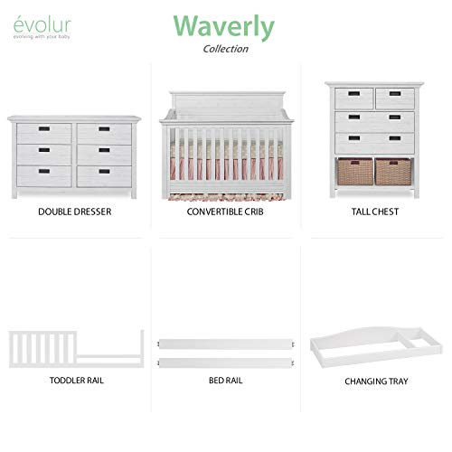 Evolur Waverly Double Dresser in Weathered White