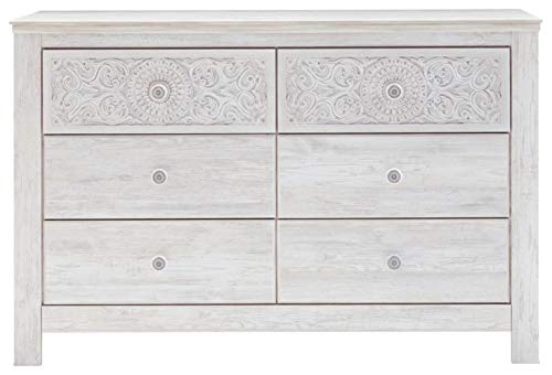 Signature Design by Ashley Paxberry Boho 6 Drawer Dresser, Whitewash