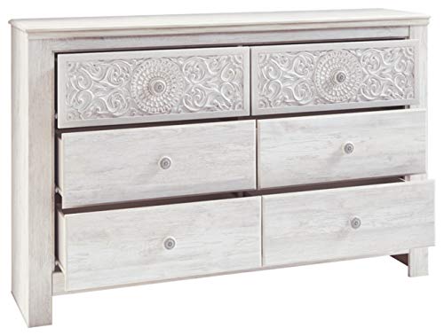 Signature Design by Ashley Paxberry Boho 6 Drawer Dresser, Whitewash