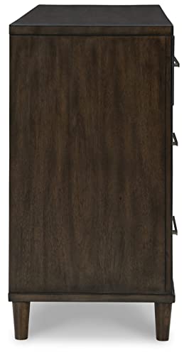 Signature Design by Ashley Wittland Mid-Century Modern 6 Drawer Dresser, Dark Brown