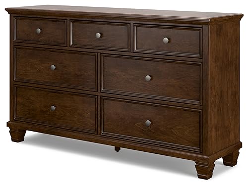 Danabrin Traditional 7-Drawer Dark Brown Dresser