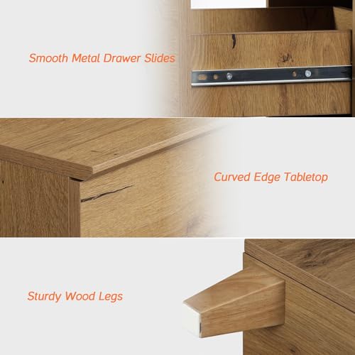 Extra Wide Rustic Oak Dresser with 6 Drawers