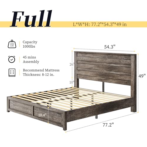 5-Piece Rustic Grey Farmhouse Bedroom Set