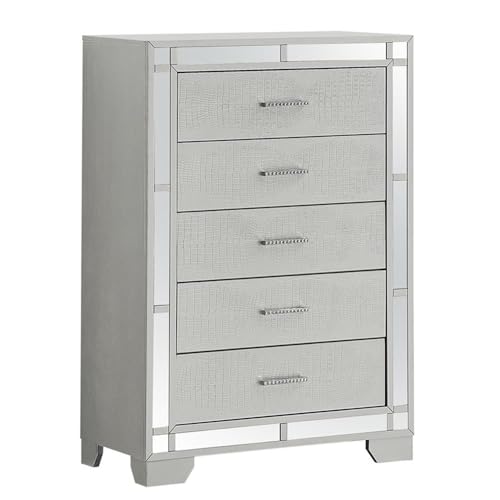 Silver Champagne 5-Drawer Chest by Glory Furniture