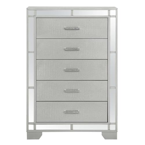 Silver Champagne 5-Drawer Chest by Glory Furniture