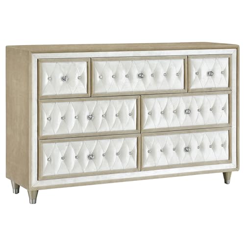 Antonella Ivory and Camel Dresser by Coaster