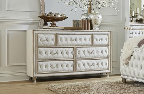 Antonella Ivory and Camel Dresser by Coaster