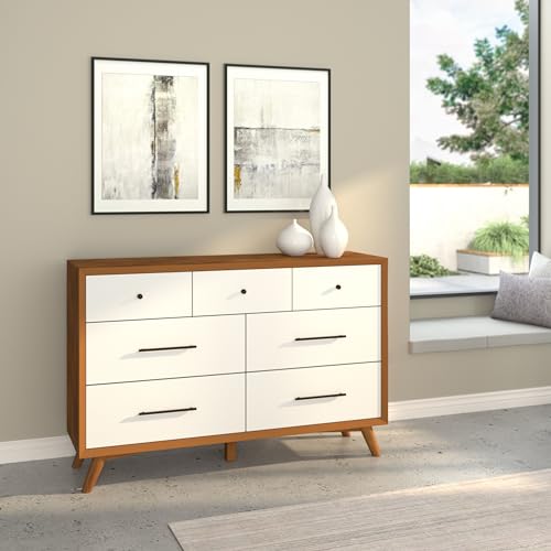 Flynn Dresser in Brown and White Finish