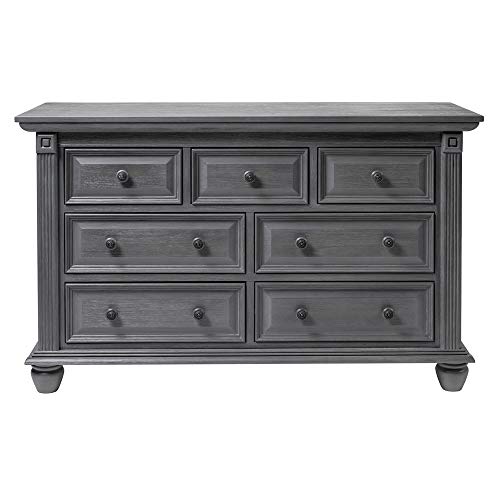 Oxford Baby London Lane 7-Drawer Dresser in Arctic Gray