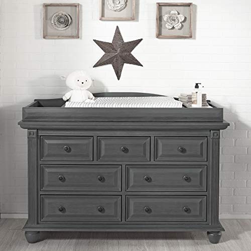 Oxford Baby London Lane 7-Drawer Dresser in Arctic Gray
