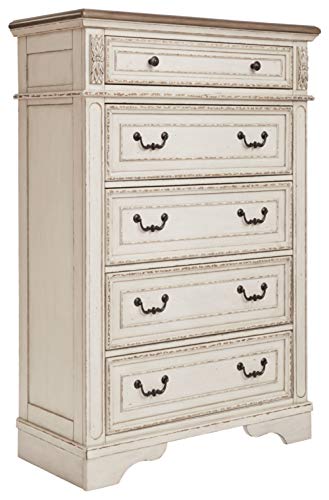 Realyn French Country Two Tone 5 Drawer Chest