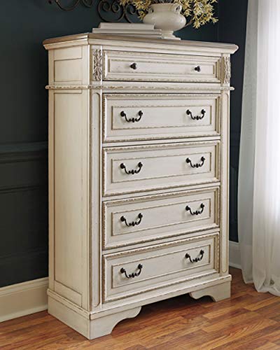 Realyn French Country Two Tone 5 Drawer Chest