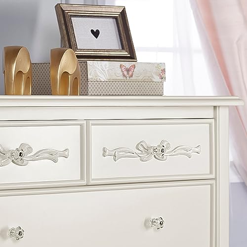 Evolur Aurora 6-Drawer Tall Chest - Ivory Lace