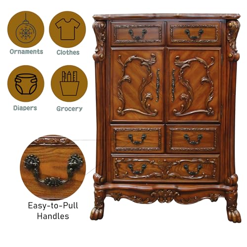 Cherry Oak Acme Dresden Chest - 12146