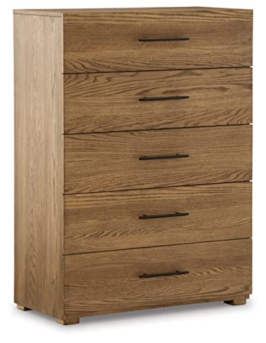 Dakmore Casual 5 Drawer Chest in Light Brown