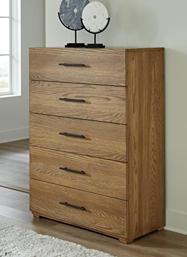 Dakmore Casual 5 Drawer Chest in Light Brown