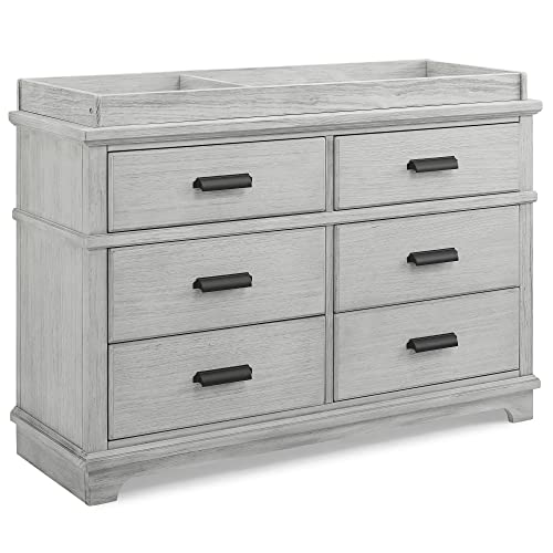 Asher 6-Drawer Dresser with Changing Top - Rustic Mist