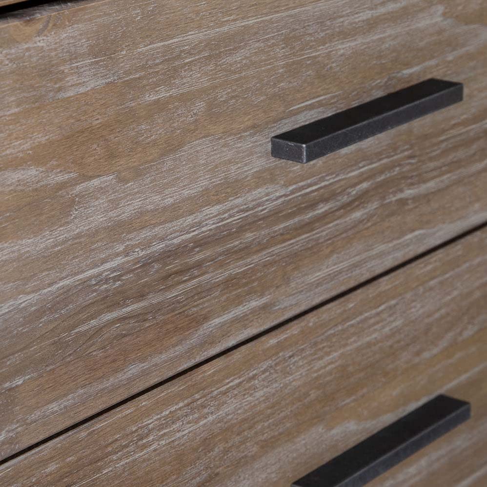 Weathered Pine 5-Drawer Loft Chest for Storage