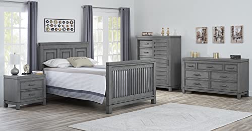 Soho Baby Manchester 5-Drawer Chifferobe, Rustic Gray