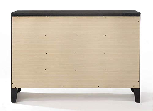 Black Rectangular Wood 8-Drawer Storage Dresser