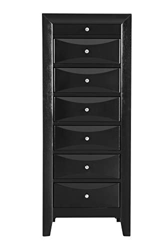 Marilla Black 7-Drawer Lingerie Chest by Glory Furniture
