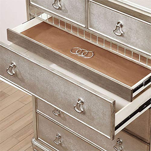 Bowery Hill Contemporary 6-Drawer Metallic Chest