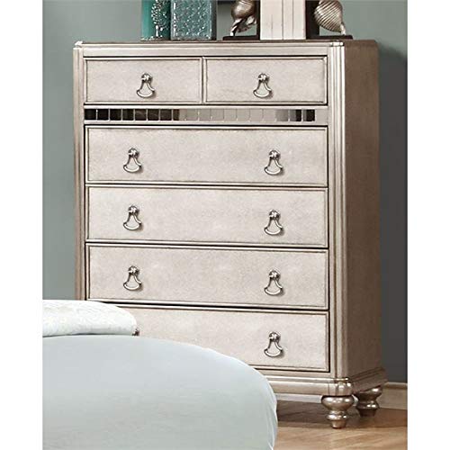 Bowery Hill Contemporary 6-Drawer Metallic Chest