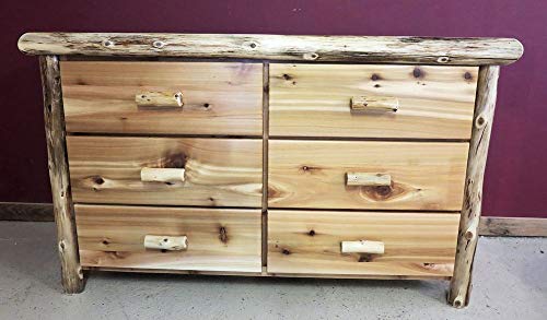 Cedar Log 6-Drawer Chest of Drawers