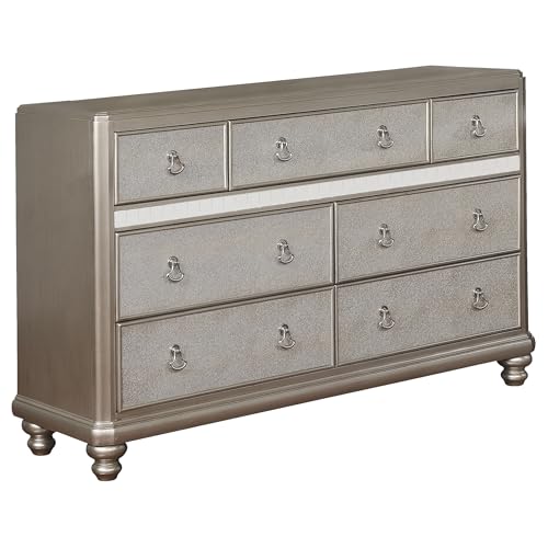 Bling Game Metallic Platinum 7-Drawer Dresser