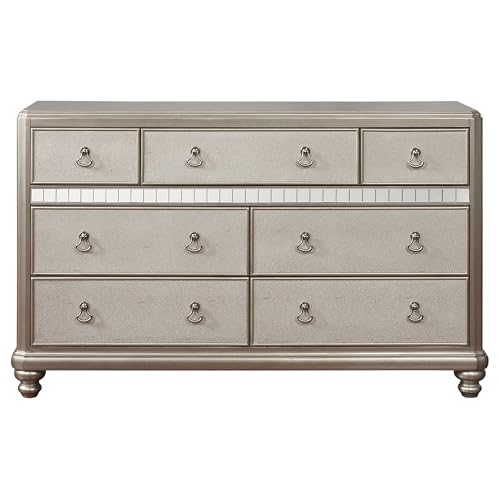 Bling Game Metallic Platinum 7-Drawer Dresser