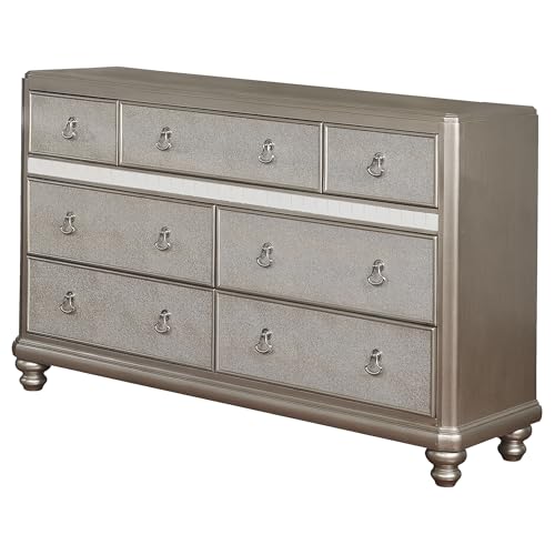 Bling Game Metallic Platinum 7-Drawer Dresser