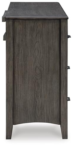 Montillan Casual Gray 6-Drawer Dresser for Bedroom