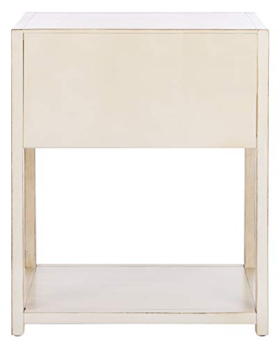 Antique White and Gold Yudi Nightstand