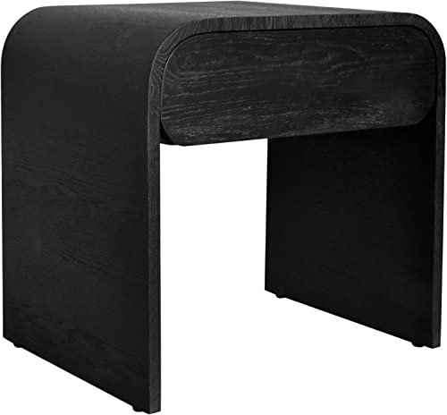 Cresthill Mid-Century Modern Black Oak Nightstand