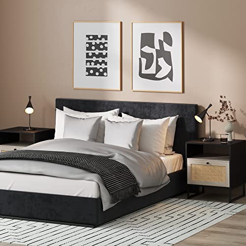 Mina Rattan Wood Accent Tables, Set of 2