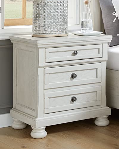 Robbinsdale Traditional 2 Drawer Night Stand - White