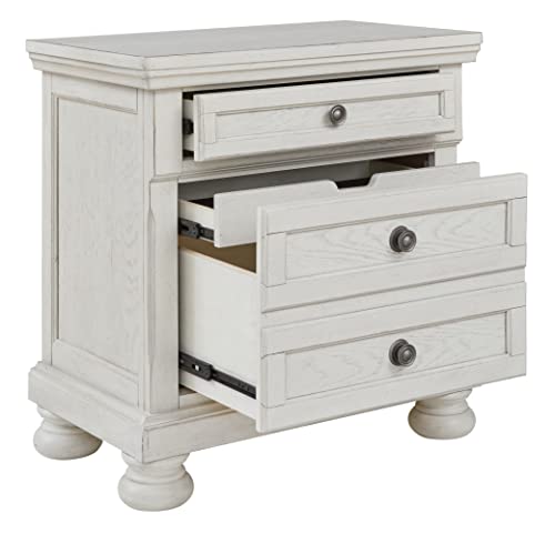 Robbinsdale Traditional 2 Drawer Night Stand - White