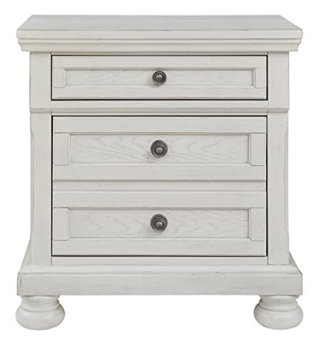 Robbinsdale Traditional 2 Drawer Night Stand - White
