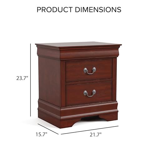 Arabella Traditional Solid Wood Nightstand Set of 2