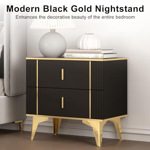 Set of 2 Wooden Nightstands with Drawers