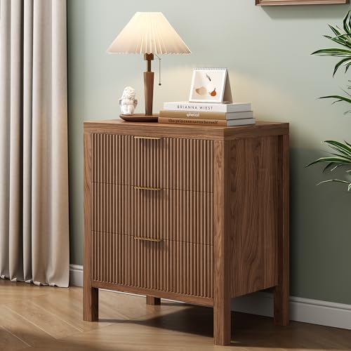 Mid Century Nightstand Set with 6 Drawers