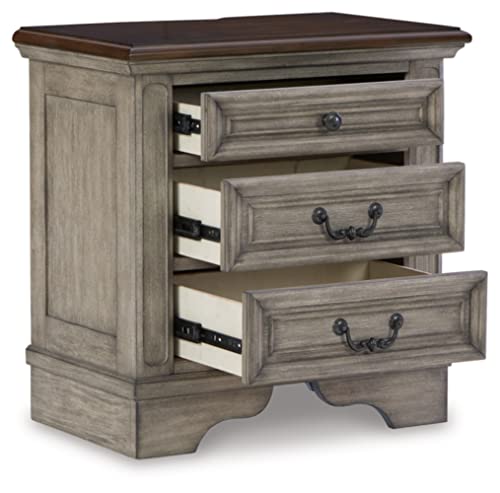 Lodenbay 3 Drawer Night Stand with USB Ports