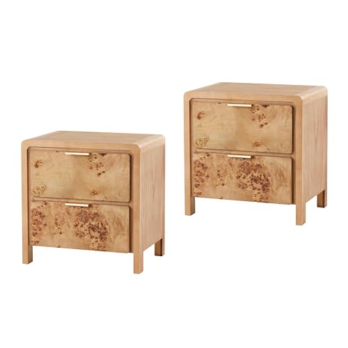 Farmhouse Nightstand Set of 2 - Rustic Design