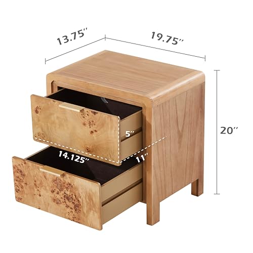 Farmhouse Nightstand Set of 2 - Rustic Design